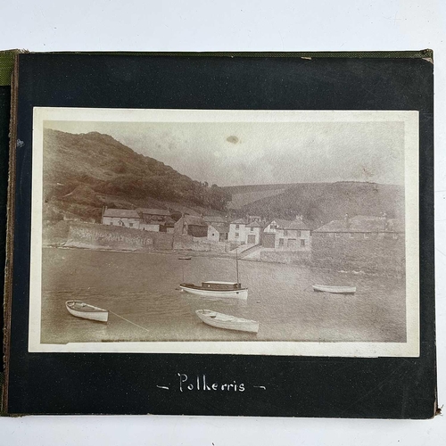 918 - Photograph Album - Cornwall Interest. A small album containing 22 postcard sized photographs of Polk... 