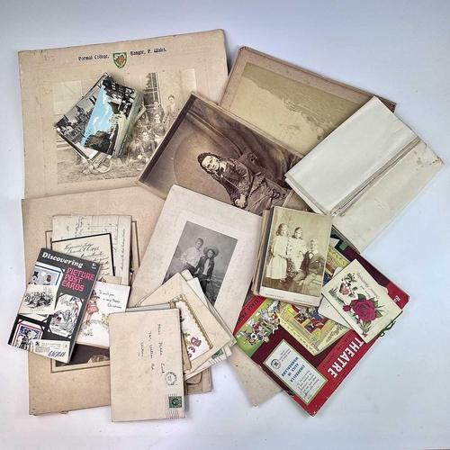 928 - Postcards, Photographs and Ephemera. Comprising - Postcards: Approximated 50 postcards including 6 c... 