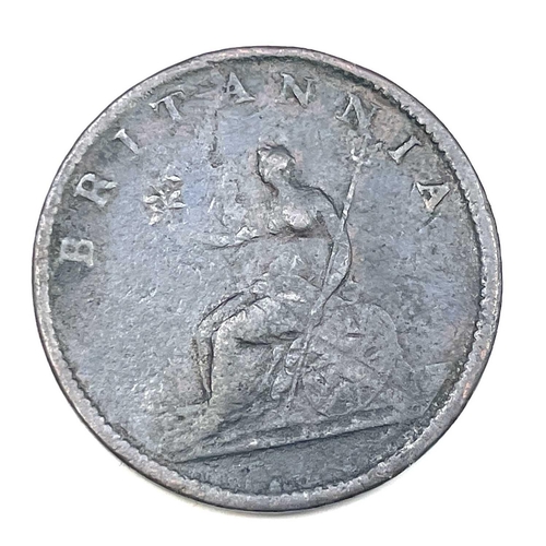 93 - G.B and Ireland Coinage. Comprising 1860 1/2d (EF+), 1860 1d (circa VF), 1797 cartwheel 2d, 1806 1/2... 