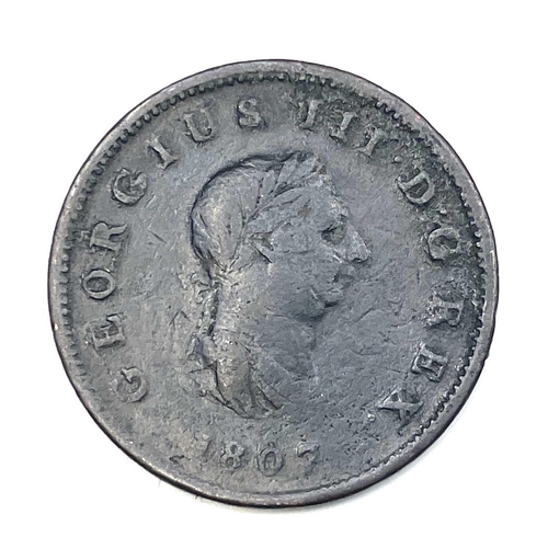 93 - G.B and Ireland Coinage. Comprising 1860 1/2d (EF+), 1860 1d (circa VF), 1797 cartwheel 2d, 1806 1/2... 