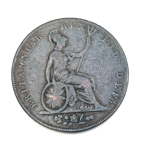 93 - G.B and Ireland Coinage. Comprising 1860 1/2d (EF+), 1860 1d (circa VF), 1797 cartwheel 2d, 1806 1/2... 