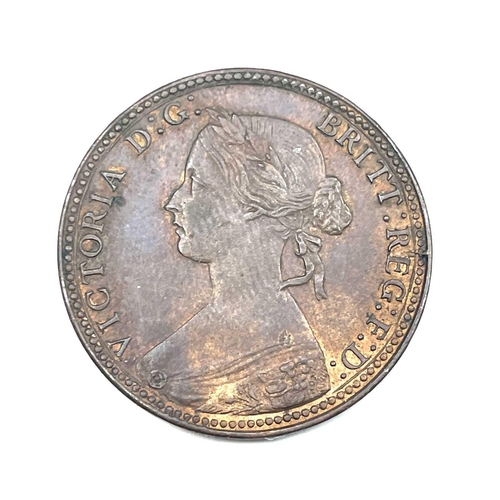 93 - G.B and Ireland Coinage. Comprising 1860 1/2d (EF+), 1860 1d (circa VF), 1797 cartwheel 2d, 1806 1/2... 