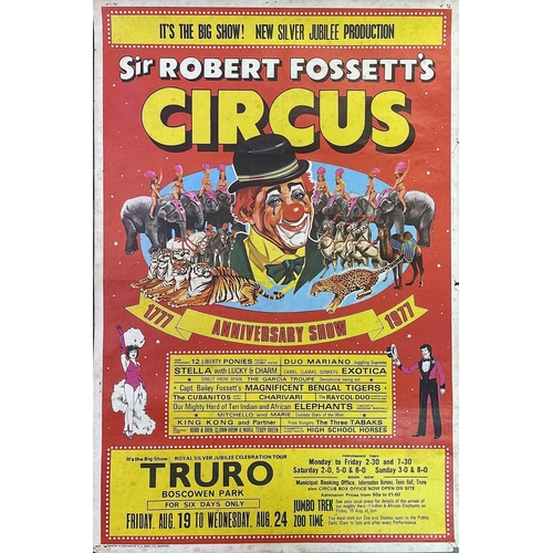 932 - Circus Posters - Cornwall Interest. 3 1970's Posters - 2 for Cirque Perrier, Hayle Rugby Ground and ... 