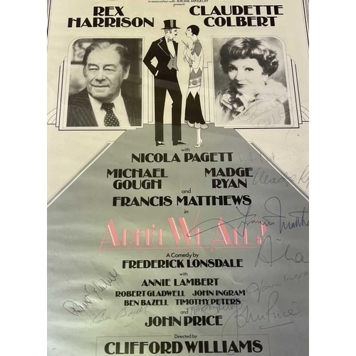 945 - Rex Harrison - 1984 Theatre Royal Haymarket Signed Poster. A signed poster by Rex Harrison, Claudett... 