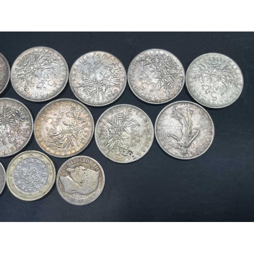 98 - France - Silver 0.835 purity 5 Franc Silver Coins (x13) etc. Comprising 1960 (x2), 1962 (x3), 1963 (... 