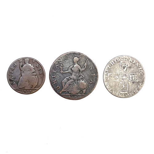 142 - Great Britain 17th and 18th Century Coins. Comprising a William III 1697 