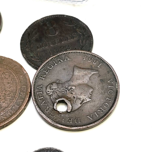 143 - 19th Century G.B and British Empire Copper Coinage. Comprising an EF to uncirculated G.B 1858 1/2d, ... 