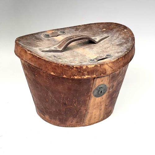 2804 - A Victorian top hat, labelled for D.Parsley, No 20, Clare Street, Bristol, in leather case, overall ... 