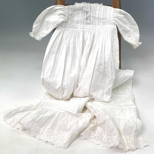 2807 - A 19th century cotton child's nightgown together with seven other christening gowns and nightgowns.(... 