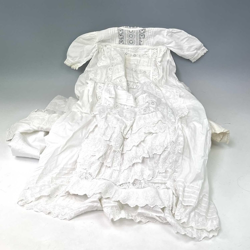 2807 - A 19th century cotton child's nightgown together with seven other christening gowns and nightgowns.(... 