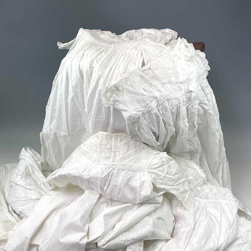 2810 - A 19th century cotton child's nightgown together with six other nightgowns and christening robes. (7... 