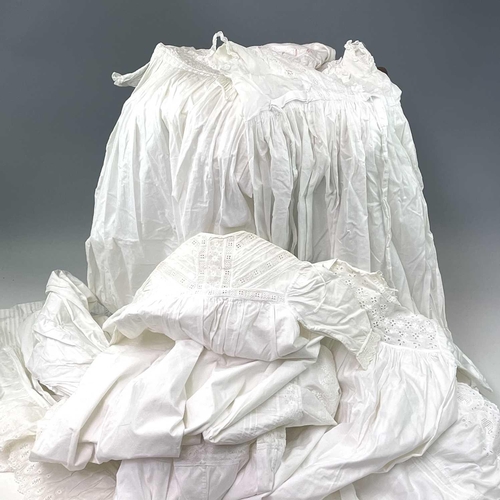 2810 - A 19th century cotton child's nightgown together with six other nightgowns and christening robes. (7... 