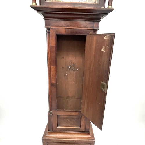 2902 - William Robson, North Shields a brass faced eight day longcase clock., with painted arch moon phase ... 