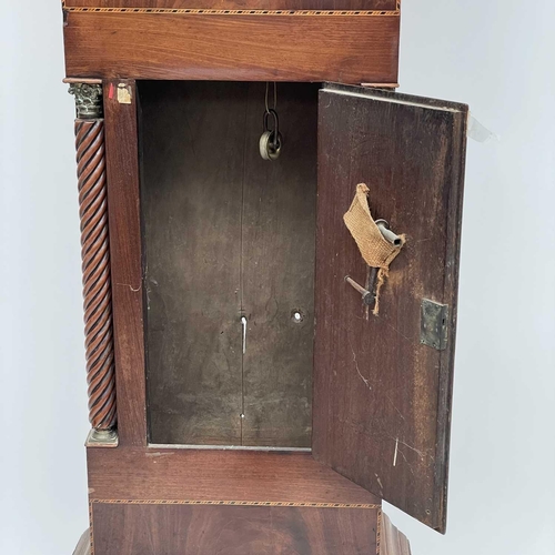 2911 - A 19th century eight day longcase clock, the brass arched dial signed Tho Wills St Austle (sic), the... 