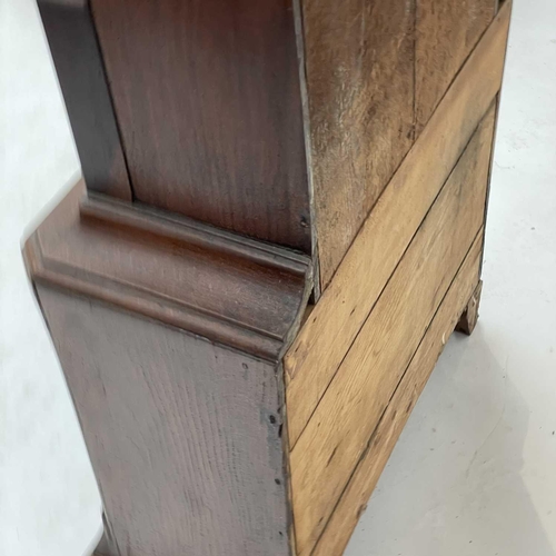 2914 - A 19th century oak and mahogany banded eight day longcase clock, the square white painted dial signe... 