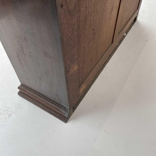 3084 - A 19th century rosewood open bookcase, possibly Colonial, with a slight breakfront and fitted adjust... 