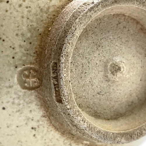 838 - Two Leach studio pottery bowls, each painted with the Z pattern, impressed seal marks, diameter 13.5... 