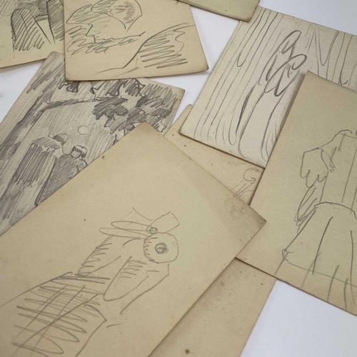 100 - Sven BERLIN (1911-1999) Early drawings, circa 1938 and earlier 16 x works, pencil on paper Musicians... 