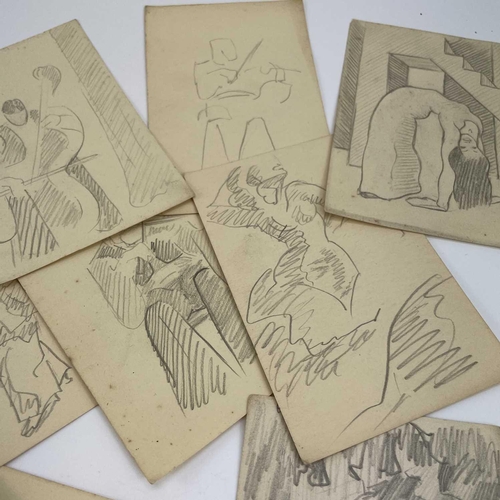 100 - Sven BERLIN (1911-1999) Early drawings, circa 1938 and earlier 16 x works, pencil on paper Musicians... 