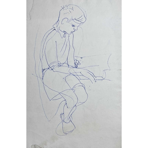 104 - Sven BERLIN (1911-1999) Studies of the artist's children, 7 works Janet, signed and dated Aug 1955 J... 