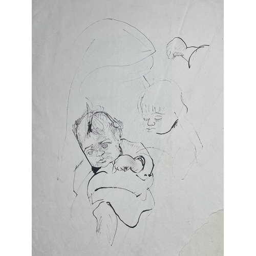 104 - Sven BERLIN (1911-1999) Studies of the artist's children, 7 works Janet, signed and dated Aug 1955 J... 