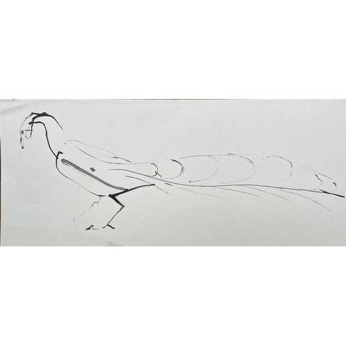 107 - Sven BERLIN (1911-1999) Pheasants & Curlews Ink and pen Signed and inscribed 40 x 59cm Together with... 