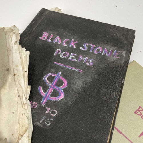 112 - Sven BERLIN (1911-1999) 'The Black Stone Poems' A collection of early poetry books. Three folders, o... 