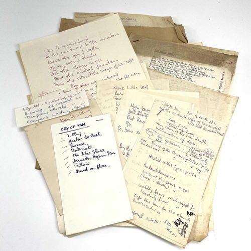 123 - Sven BERLIN (1911-1999) Loose poetry and handwritten text dating throughout the 1960s. A collection ... 