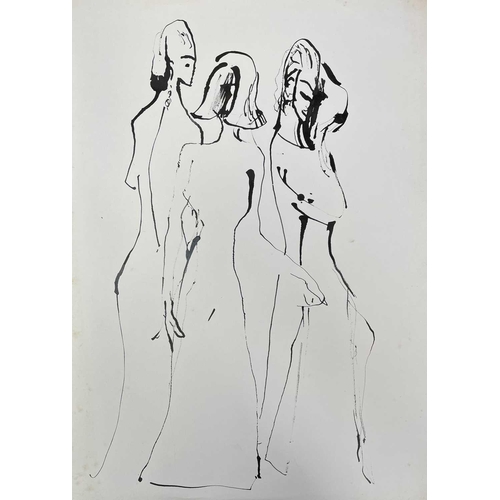 125 - Sven BERLIN (1911-1999) Large ink drawings and a few other works