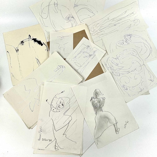 142 - Sven BERLIN (1911-1999) A folder of loose drawings. Signed and dated 1994-1996.