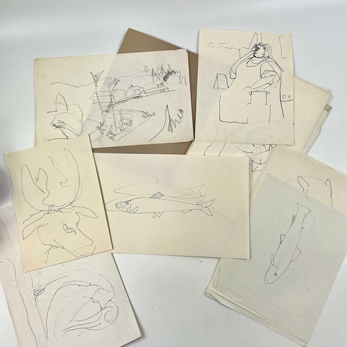 142 - Sven BERLIN (1911-1999) A folder of loose drawings. Signed and dated 1994-1996.