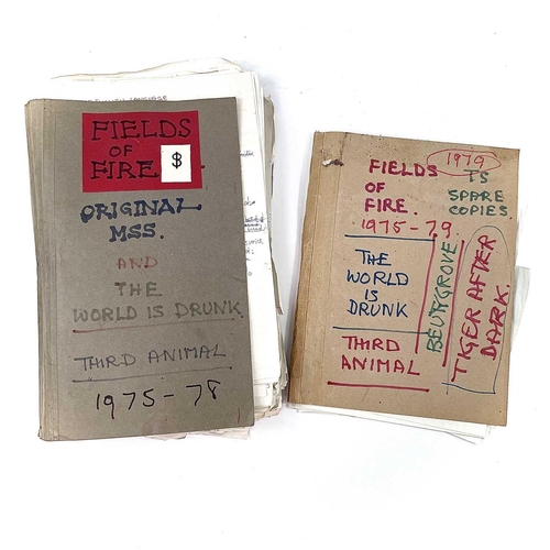 157 - Sven BERLIN (1911-1999) 'Fields of Fire' Two folders containing typescript and manuscript material. ... 