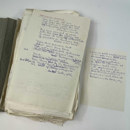 157 - Sven BERLIN (1911-1999) 'Fields of Fire' Two folders containing typescript and manuscript material. ... 