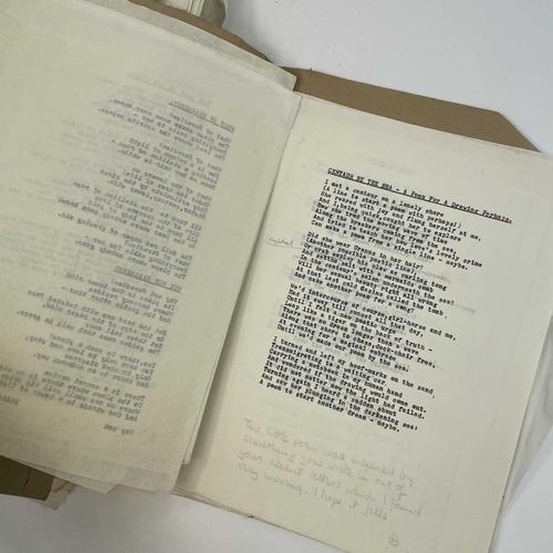 157 - Sven BERLIN (1911-1999) 'Fields of Fire' Two folders containing typescript and manuscript material. ... 