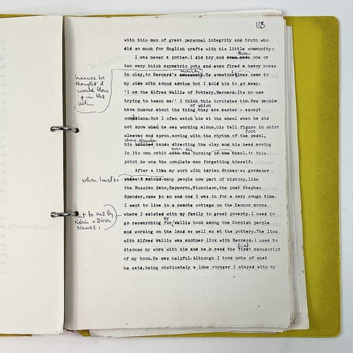 17 - SVEN BERLIN (1911-1999) 'Disturbance in the West' Manuscript (complete) Photocopy of typed manuscrip... 