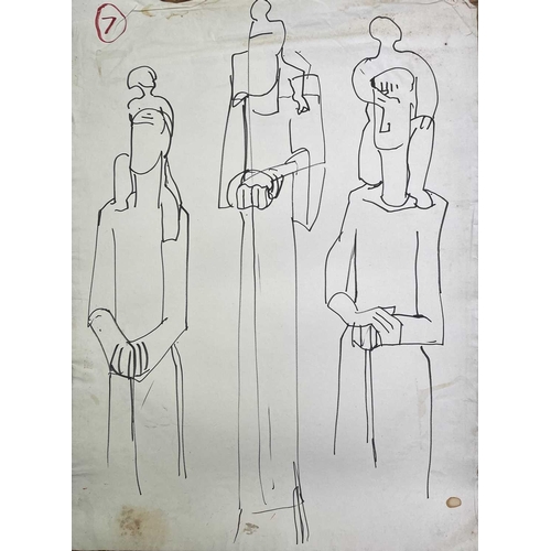 176 - Sven BERLIN (1911-1999) A large collection of drawings, mostly for sculpture Many measure 59x78.5cm