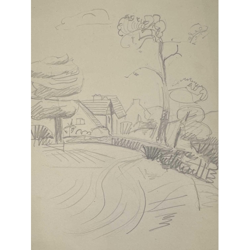 18 - Sven BERLIN (1911-1999) Cornish Landscape Four early pencil sketches One monogrammed and dated '45 2... 