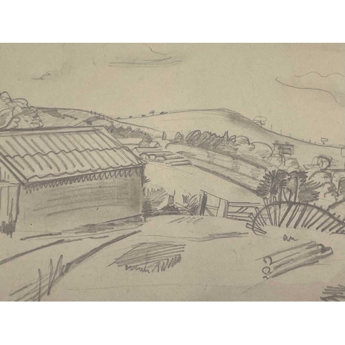 18 - Sven BERLIN (1911-1999) Cornish Landscape Four early pencil sketches One monogrammed and dated '45 2... 