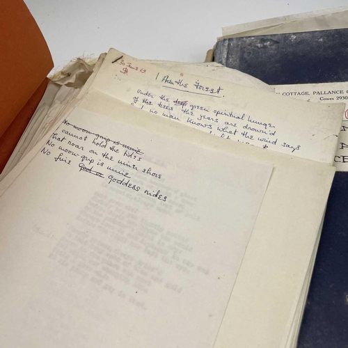 184 - Sven BERLIN (1911-1999) A collection of poetry. Four folders of poetry dated between 1960 - 1973. Th... 