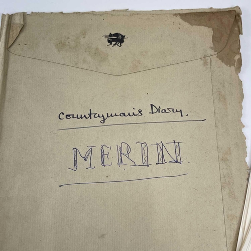 189 - Sven BERLIN (1911-1999) 'Countryman's Diary' A folder containing a number of handwritten and typed d... 