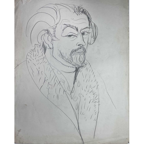 197 - Sven BERLIN (1911-1999) Self portraits, two works One signed and inscribed 'Dec 1958' Pencil 62x50cm