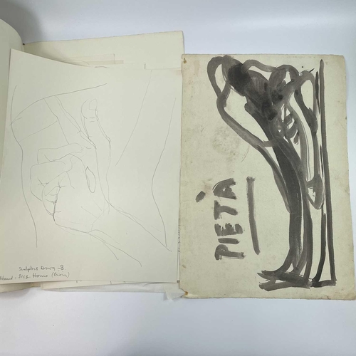 210 - Sven BERLIN (1911-1999) A folder of loose drawings titled 'MAN RISEN. Preliminary rough drawings for... 