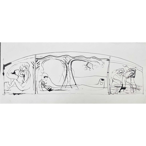 232 - Sven BERLIN (1911-1999) A large selection of loose drawings Ink and charcoal on paper Some of which ... 