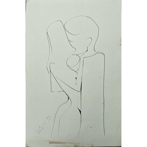 232 - Sven BERLIN (1911-1999) A large selection of loose drawings Ink and charcoal on paper Some of which ... 