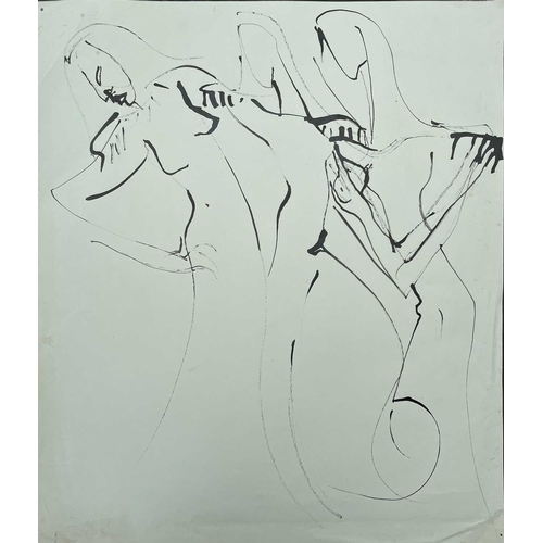 232 - Sven BERLIN (1911-1999) A large selection of loose drawings Ink and charcoal on paper Some of which ... 