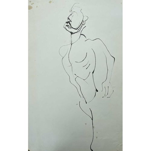 232 - Sven BERLIN (1911-1999) A large selection of loose drawings Ink and charcoal on paper Some of which ... 