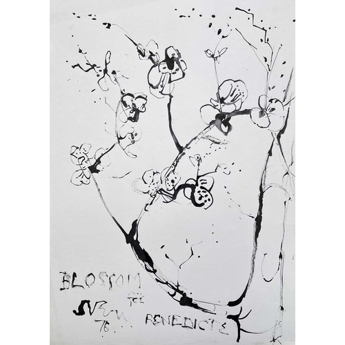 237 - Sven BERLIN (1911-1999) Blossom for Benedicte Ink drawing Signed, inscribed and dated '76 59 x 41.5c... 