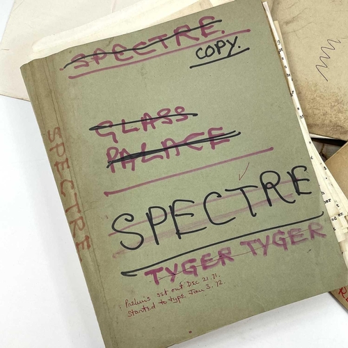 239 - Sven BERLIN (1911-1999) 'Spectre' Two unpublished manuscripts and a folder of correspondences with B... 