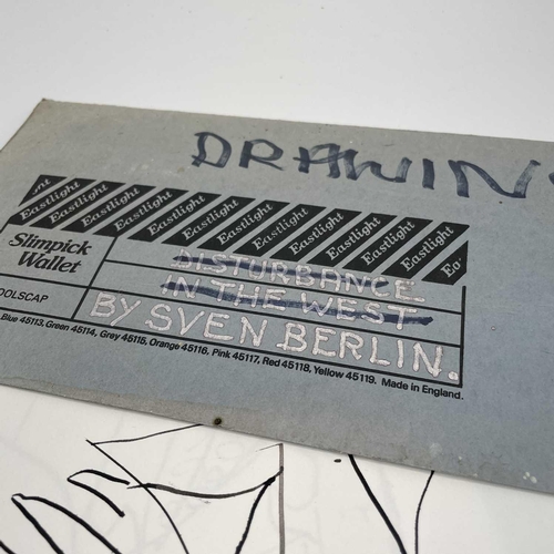 243 - Sven BERLIN (1911-1999) Drawing Notes A folder of numerous (100+) sketches in pen, pencil & ink circ... 