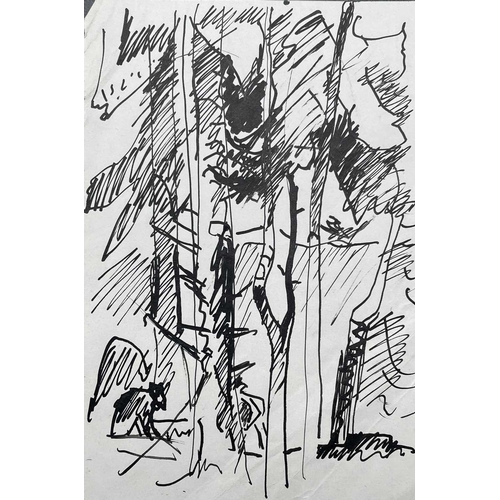 25 - Sven BERLIN (1911-1999) A large selection of loose drawings Ink and charcoal on paper Largest drawin... 